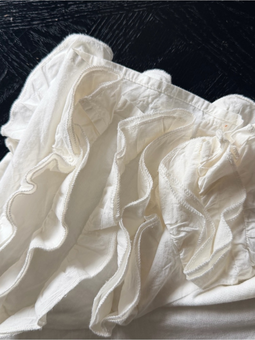 Anthropology Maeve Ivory Ruffle Puff-Sleeve Shirt - Picture 3 of 5